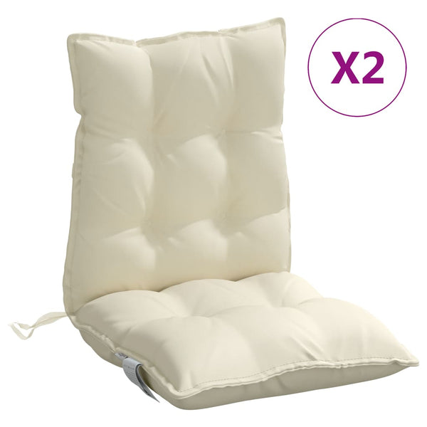 Niedriglehner Auflagen 2er-Set Creme Oxford