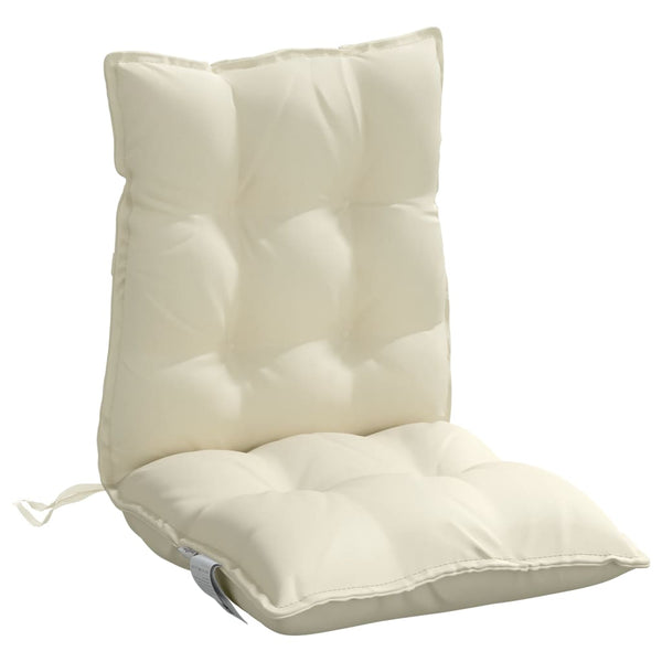 Niedriglehner Auflagen Creme Oxford-Gewebe 4er-Set