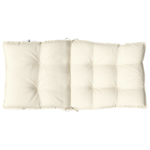 Niedriglehner Auflagen Creme Oxford-Gewebe 4er-Set