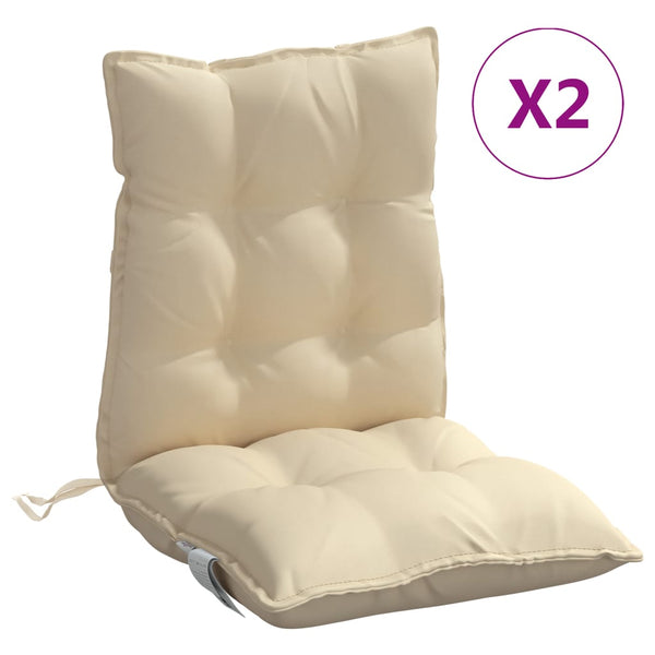 Niedriglehner Auflagen Beige Oxford-Gewebe 2er Set