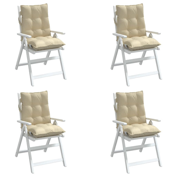 Niedriglehner Auflagen 4er Set Beige Oxford