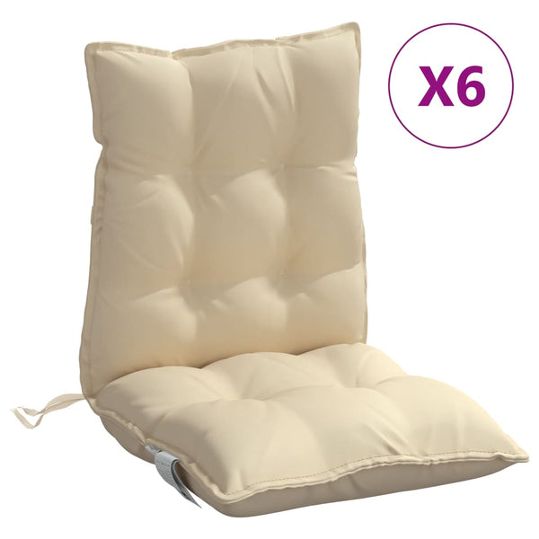 Niedriglehner Auflagen 6er Set Beige Oxford