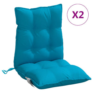 Niedriglehner Auflagen 2er Set Hellblau
