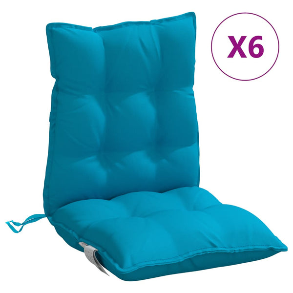 Niedriglehner Auflagen 6er Set Hellblau