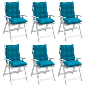 Niedriglehner Auflagen 6er Set Hellblau
