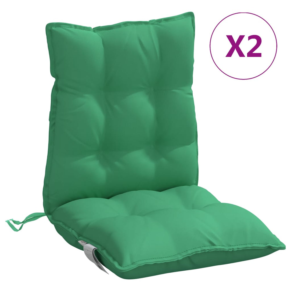 Grüne Niedriglehner Auflagen, 2er-Set