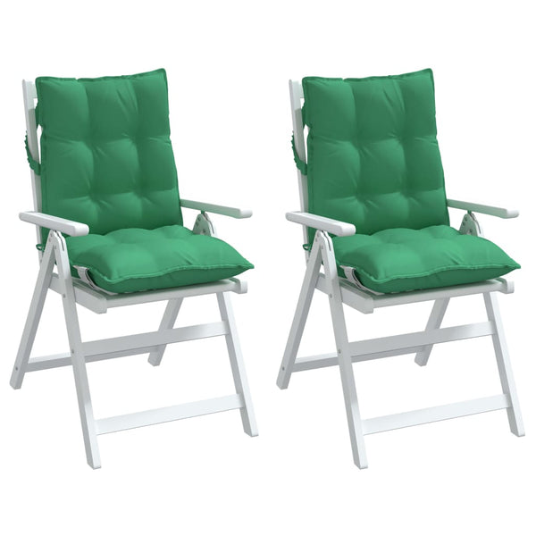 Grüne Niedriglehner Auflagen, 2er-Set