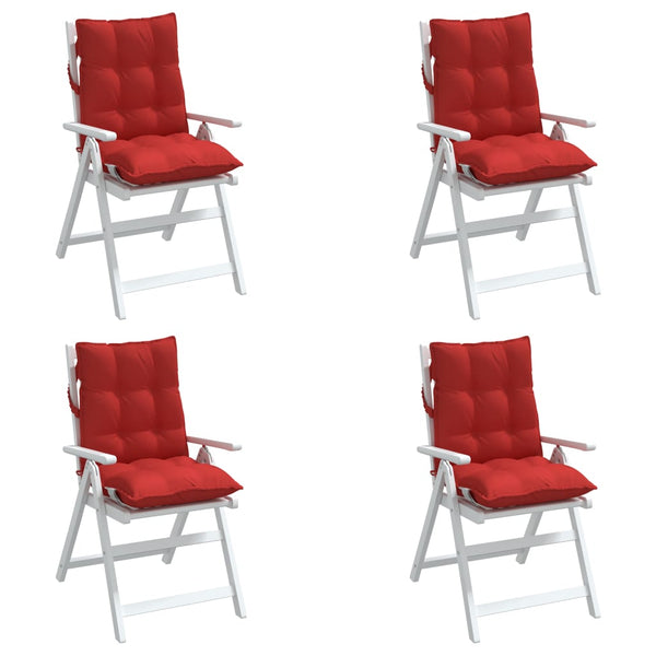 Niedriglehner Auflagen 4er Set Rot