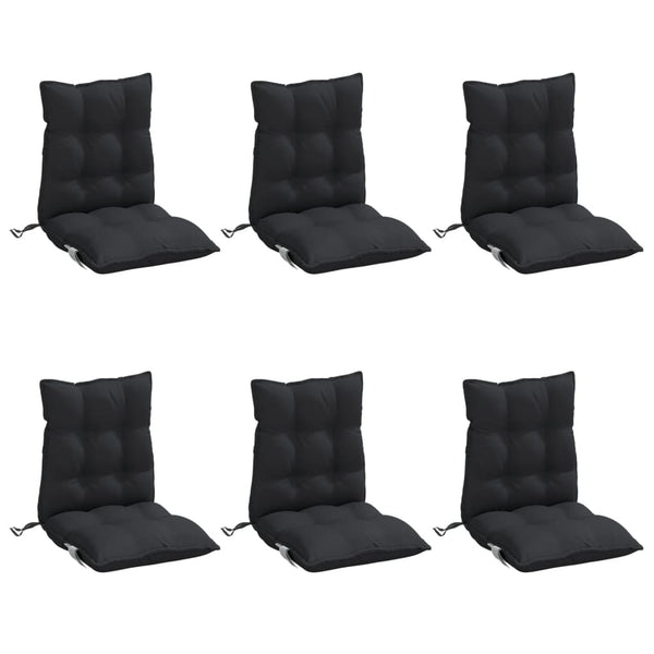 Niedriglehner Auflagen 6er Set Schwarz