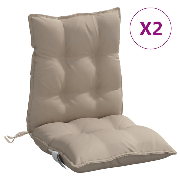 Niedriglehner Auflagen 2er-Set Taupe
