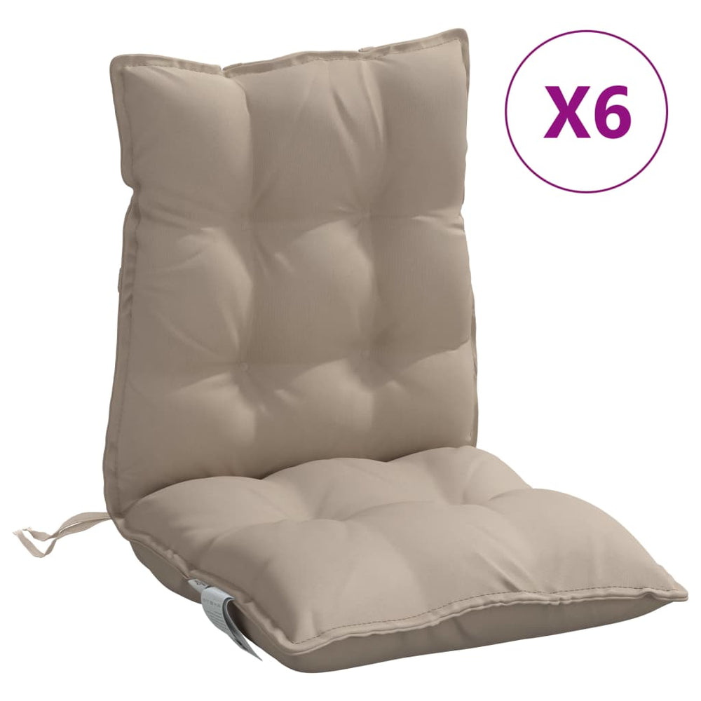 Niedriglehner Auflagen 6er Set Taupe