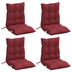 Niedriglehner Auflagen 4er Set Weinrot