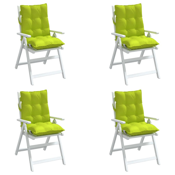 Niedriglehner Auflagen 4er Set Knallgrün