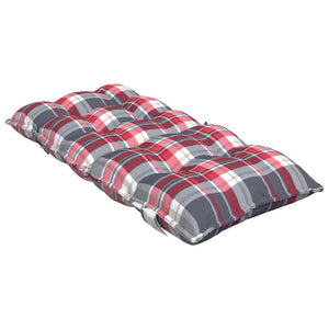 vidaXL Low-Back Cushion Pads 2 pcs. Red Plaid Oxford Fabric