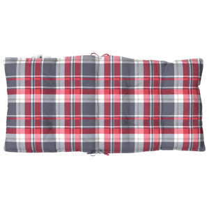 vidaXL Low-Back Cushion Pads 2 pcs. Red Plaid Oxford Fabric