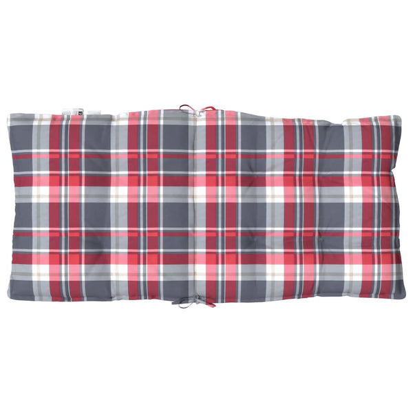 vidaXL Low-back Cushion Pads 4 pcs Red Plaid Oxford Fabric