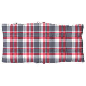 vidaXL Low-Back Cushion Pads 6 pcs Red Gingham Oxford Fabric