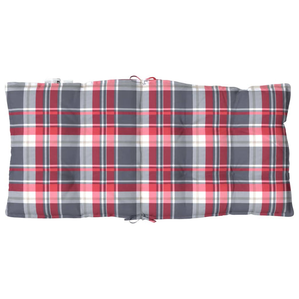 vidaXL Low-Back Cushion Pads 6 pcs Red Gingham Oxford Fabric