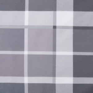 vidaXL Low Back Seat Cushions 2 pcs. Grey Plaid Oxford Fabric
