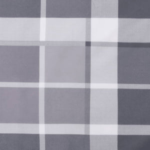 vidaXL Low-Back Cushion Pads 4 pcs Grey Plaid Oxford Fabric