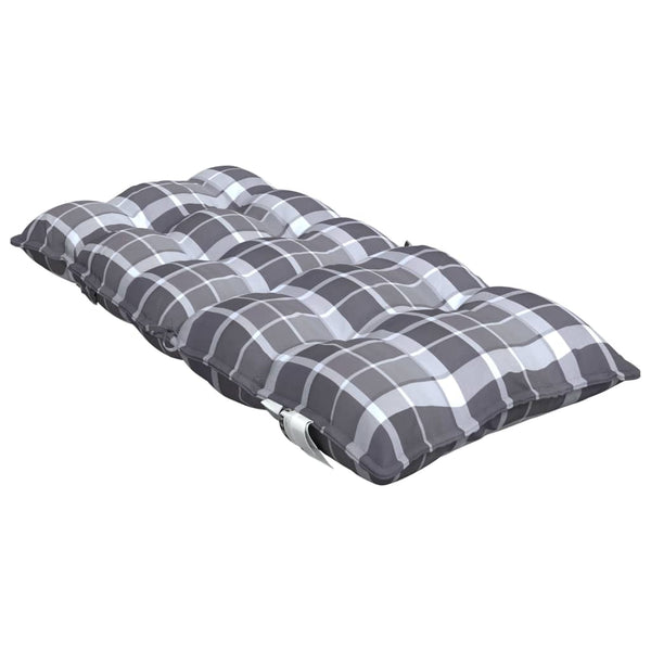 Niedriglehner Auflagen 6er Set Grau Karomuster
