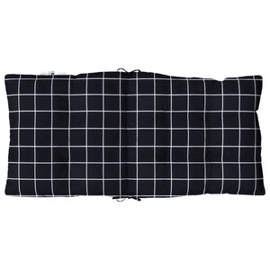 Niedriglehner Auflagen 4er Set - Schwarz Karomuster
