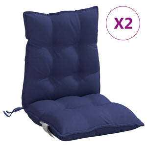 Niedriglehner Auflagen Marineblau 2er Set