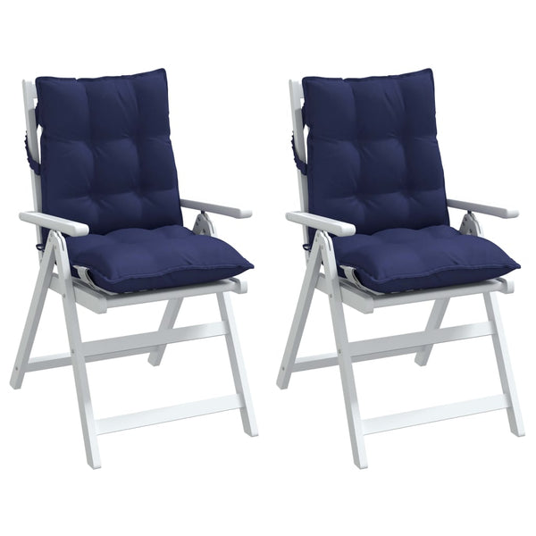 Niedriglehner Auflagen Marineblau 2er Set