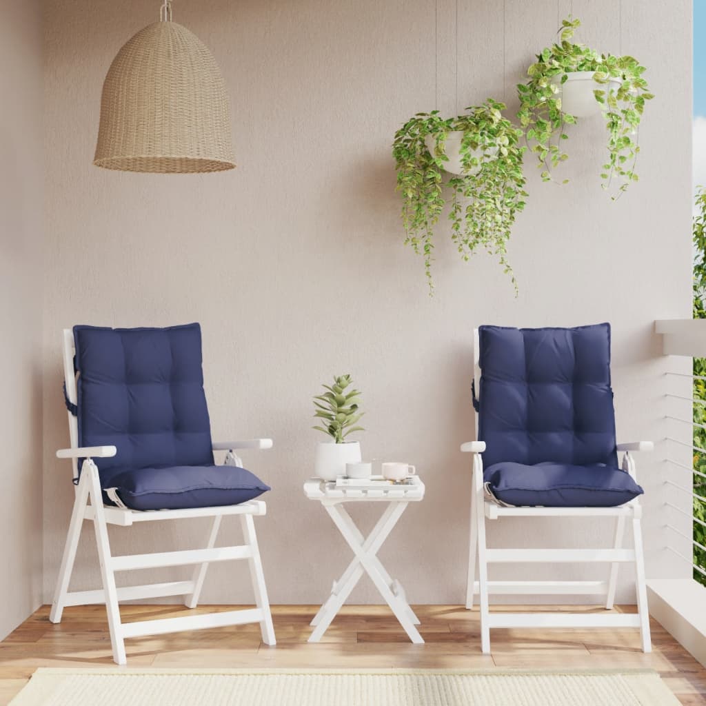 Niedriglehner Auflagen Marineblau 2er Set