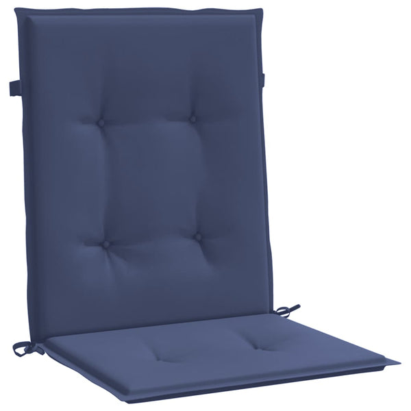Marineblaue Niedriglehner Auflagen, 4er-Set