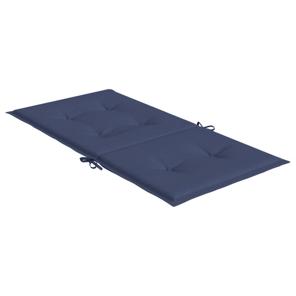 Marineblaue Niedriglehner Auflagen, 4er-Set