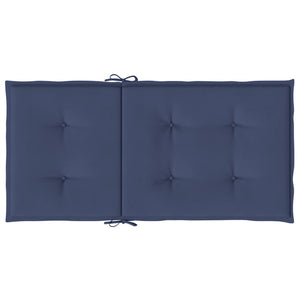 Marineblaue Niedriglehner Auflagen, 4er-Set