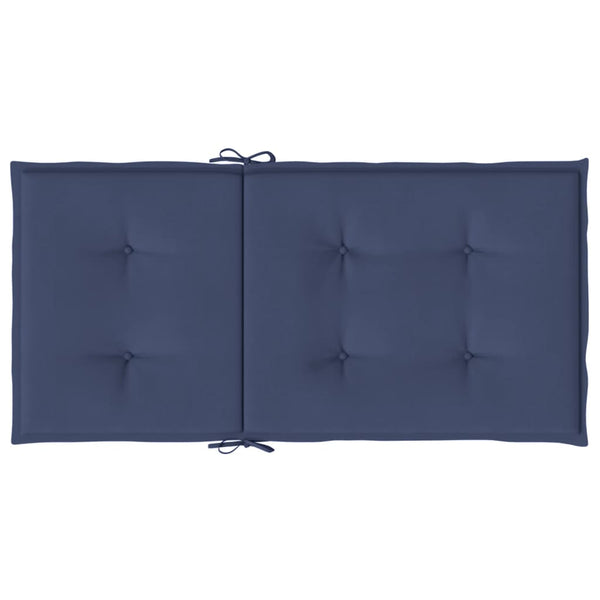 Marineblaue Niedriglehner Auflagen, 4er-Set