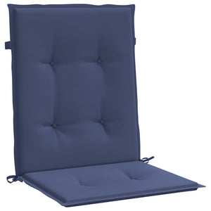 Marineblaue Niedriglehner Auflagen, 6er-Set