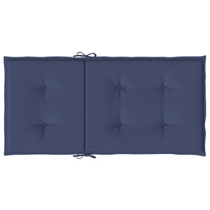 Marineblaue Niedriglehner Auflagen, 6er-Set