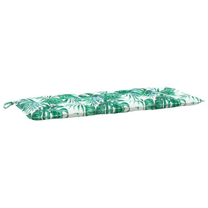 Gartenbank Auflage Blattmuster 120x50 cm