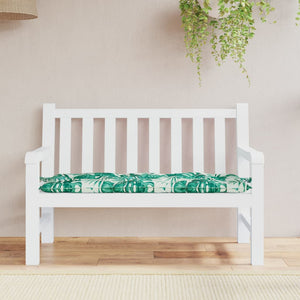 Gartenbank Auflage Blattmuster 120x50 cm