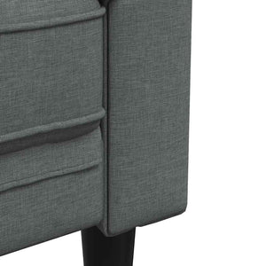 vidaXL Chesterfield 2-Seater Sofa Dark Grey Fabric