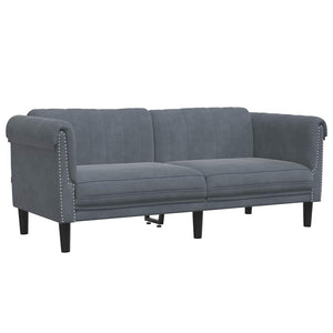 vidaXL 2-Seater Sofa Dark Grey Velvet