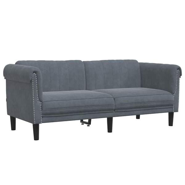 vidaXL 2-Seater Sofa Dark Grey Velvet