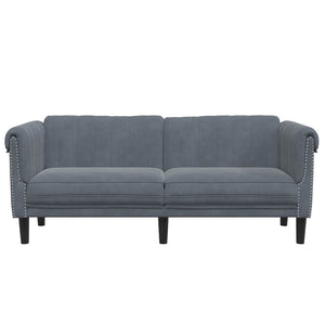 vidaXL 2-Seater Sofa Dark Grey Velvet