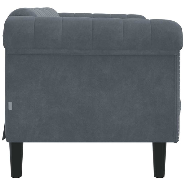 vidaXL 2-Seater Sofa Dark Grey Velvet