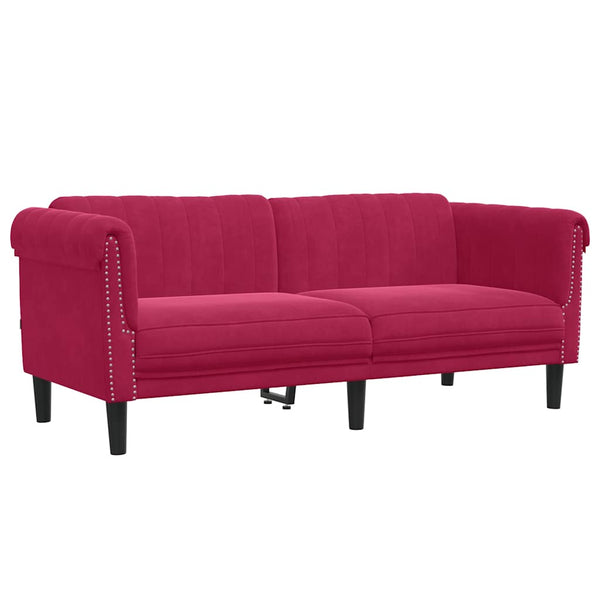 vidaXL 2-Seater Sofa Wine Red Velvet