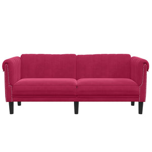 vidaXL 2-Seater Sofa Wine Red Velvet