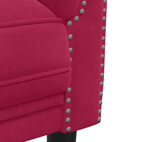 vidaXL 2-Seater Sofa Wine Red Velvet
