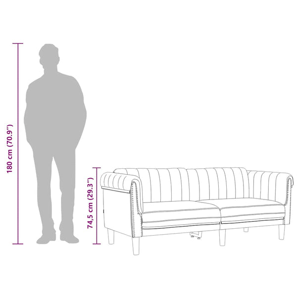 vidaXL 2-Seater Sofa Wine Red Velvet