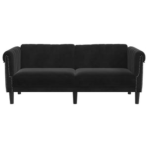 vidaXL 2-Seater Sofa Black Velvet