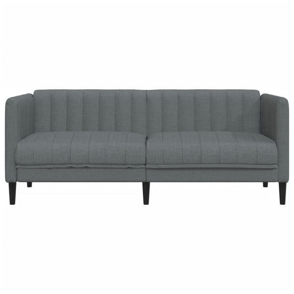 2-Sitzer Sofa Dunkelgrau Stoff