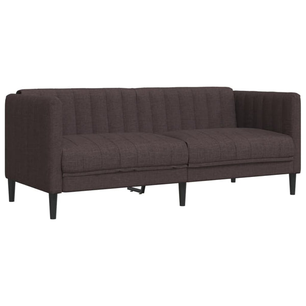 2-Sitzer Sofa Dunkelbraun Stoff