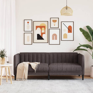 2-Sitzer Sofa Dunkelbraun Stoff